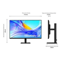SMG MON LS32D800UAUXEN 32" UHD VA 16:9 HDR VESA 100x100 állítható dönthető forgatható pivot HDMI DP USB-C LAN fejhallgató kimenet #5