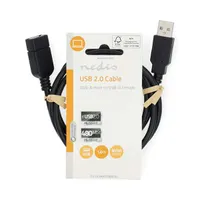 NEDIS CCGL60010BK10 usb a-a hosszabbító kábel 1 m fekete usb 2.0 480 mbps #3