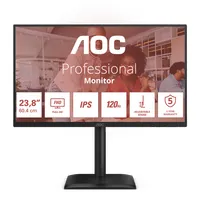 AOC 24E4U monitor 23.8" IPS 1080p 4ms USB 3.2 Gen1 hub VESA magasságigazítás fekete