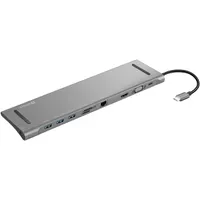 SANDBERG 136-31 USB-C 10-in-1 dokkoló HDMI és VGA 3x USB 3.0 RJ-45 Audio SD kártyaolvasó 100W PD