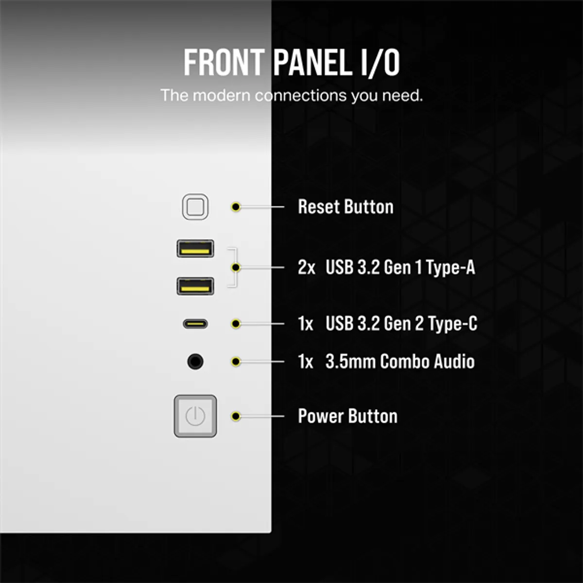 CORSAIR CC-9011268-WW 2500X Micro-ATX iCUE LINK RGB fehér edzett üveg duál kamrás #8