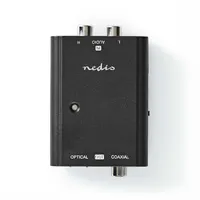 Nedis ACON2508BK analóg - digitális audio konverter 2x RCA bemenet 1x TosLink kimenet SPDIF kimenet PCM 44.1 48 96 kHz 24-bit USB-tápellátás #2