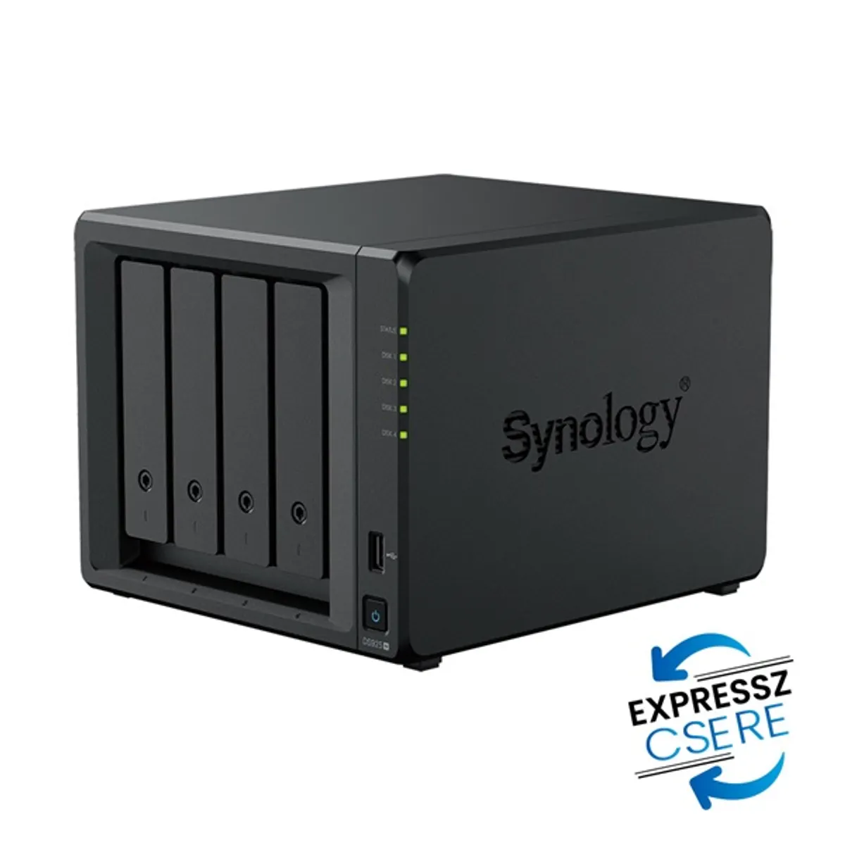SYNOLOGY DS925+_2X2TB DiskStation NAS AMD Ryzen V1500B 4 mag 4 GB DDR4 ECC max 32 GB 4 lemezhely M.2 NVMe 2 db 2,5 GbE USB 3.2 Gen1 #1