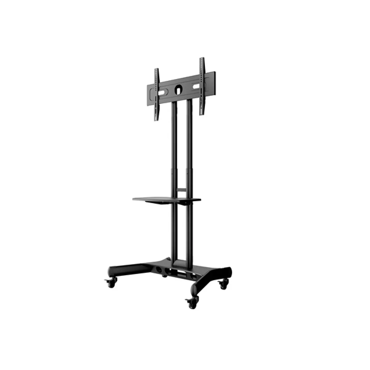 MULTIBRACKETS 7350073732319 M Public Floorstand Basic 150 32-60" max VESA 600x400 mm fekete 50 kg AV shelf és kamera tartó 4 db zárható kerék #10