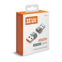 COLORWAY CW-AD-CA Type-C to USB-A adapter 3A USB 2.0 alumínium ház