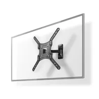 NEDIS TVWM1430BK fali TV-tartókonzol 23-55" max 30 kg 0-180 forgatható 2 forgáspont