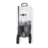 NEDIS COTH15012GY30 dmx adapter kábel xlr 3 tűs dugó xlr 3 tűs anya 110 ohm nikkelezett 3 m pvc sötétszürke #3