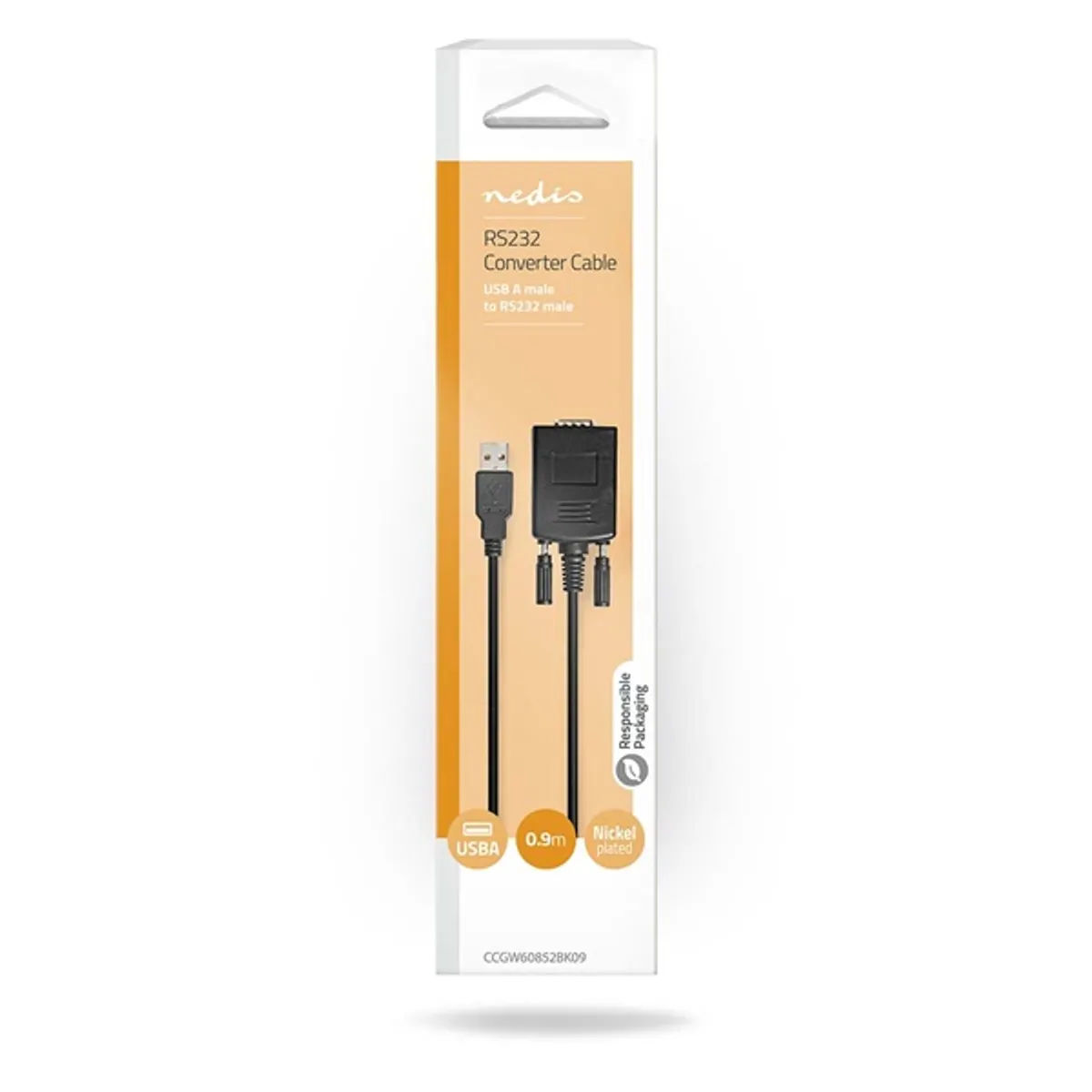 NEDIS CCGW60852BK09 USB-A - RS232 konverter kábel 0,9 m #3
