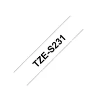 BROTHER TZES231 TZe-S231 laminált címkeszalag 12 mm x 8 m fehér alapon fekete