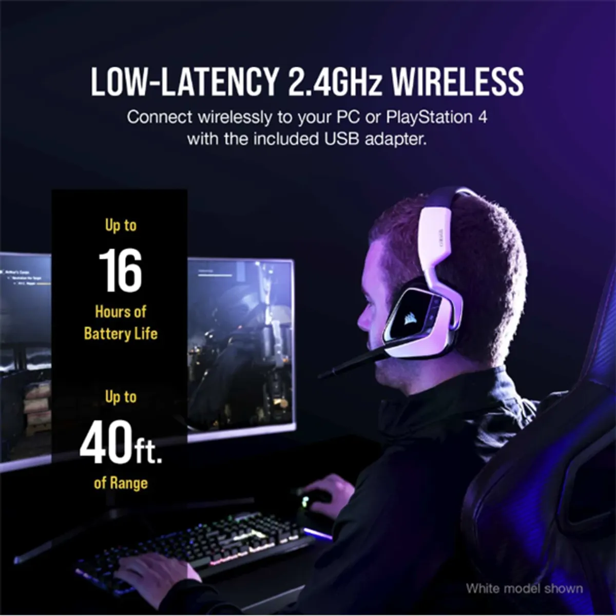 CORSAIR CA-9011201-EU Void Elite Wireless Surround fekete mikrofon igen RGB 7.1 #5