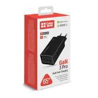 COLORWAY CW-CHS039PD-BK GaN3 Pro Power Delivery 65W USB-A 2x USB Type-C