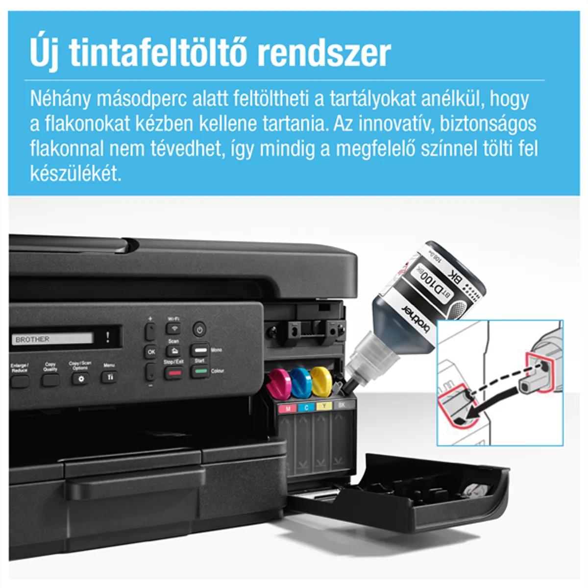 Brother DCPT730DWYJ1 DCP-T730DW színes tintasugaras 3-in-1 Wi-Fi USB kétoldalas A4 #4