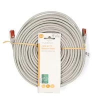 Nedis CCGL85220GY300 Cat6 patch kábel RJ45 aranyozott érintkezők, UTP FTP, 10 100 1000 Mbit s, 30 m, árnyékolt és árnyékolatlan csavart érpárokkal