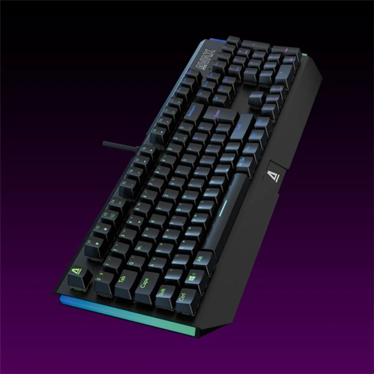 AVAX AVAX_FS01B FS01B Full size mechanikus billentyűzet alumínium vázzal Outemu barna kapcsolóval RGB hot-swappable, magyar kiosztás #2
