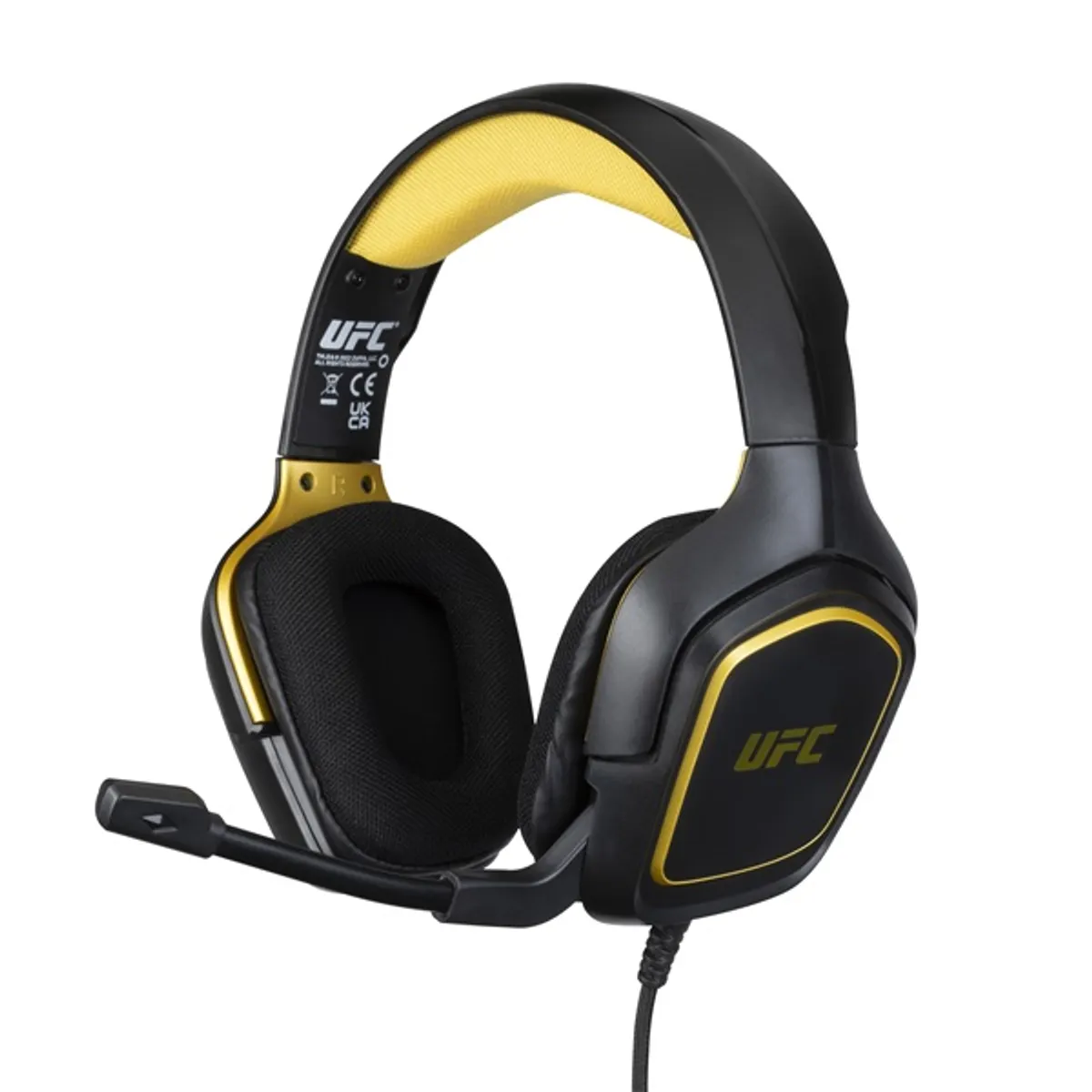 KONIX KX-UFC-GHB-UNIV UFC fejhallgató gamer mikrofonos 3.5mm stereo fekete-sárga #1