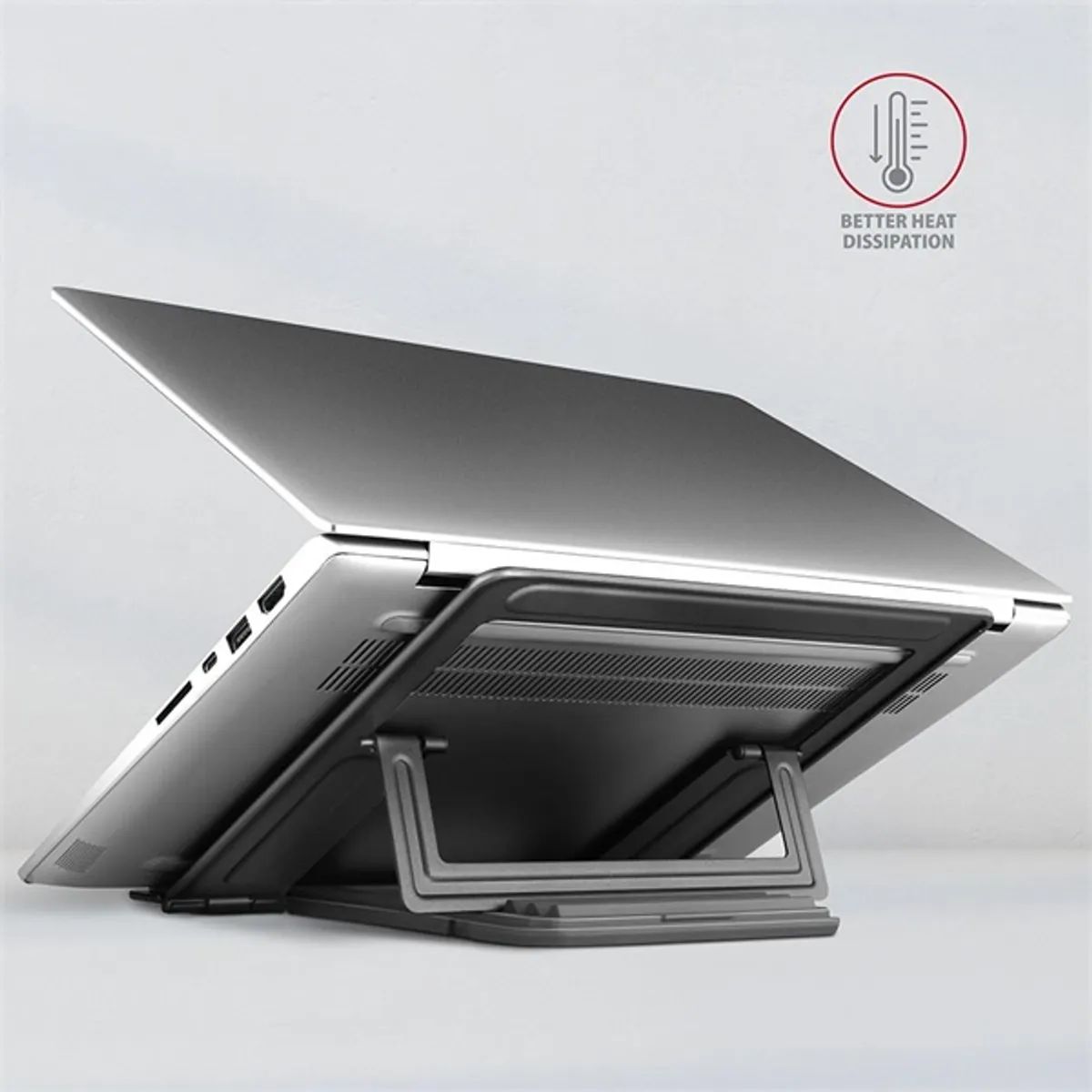 Axagon STND-L notebook állvány 10"-16" alumínium, négy állítható pozíció, 90-113 mm, csúszásmentes bevonat #3