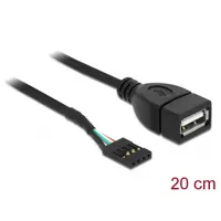 Delock 83291 usb 2.0 típus-A női tűfej kábel 4-pin 20 cm #1