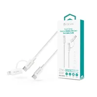 Devia ST121485 Smart Series 60W 27W PD Type-C Type-C Lightning 1,2m fehér #1