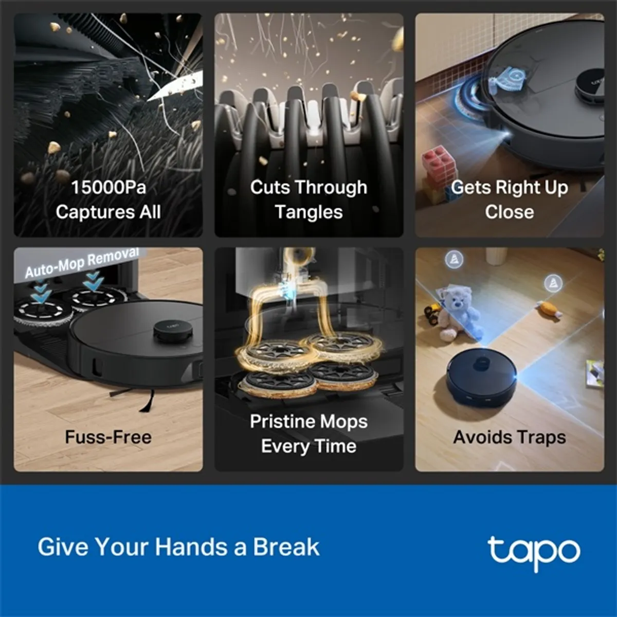 TP-LINK TAPO RV50 PRO OMNI RV50 Pro Omni robotporszívó és mop Kivitel vezeték nélküli Portárolás porzsákos #3