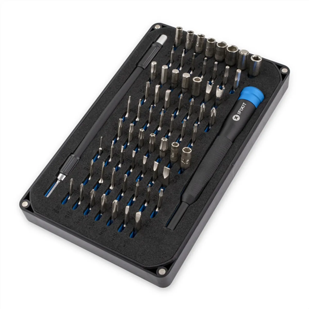 iFixit EU145299-4 Mako Precision Bit Set 64 darab bitek, ergonómikus bit-vezető, 150 mm flex extension, ABS tok #2