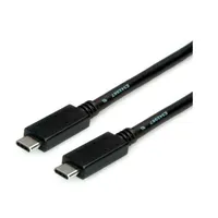 ROLINE 11.02.9055-10 Kábel USB 3.2 Gen 2 USB-C - USB-C, M-to-M, 10Gbit, PD 20V5A, 100W, 2m, Emark, fekete