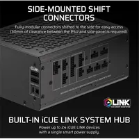 Corsair CP-9020267-EU HX1200i SHIFT 1200W Cybenetics Platinum Fully Modular iCUE LINK Zero RPM mód ATX 140 mm #4