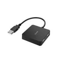 Hama 00200121 USB hub 4-port USB 2.0 480 Mbit/sec fekete