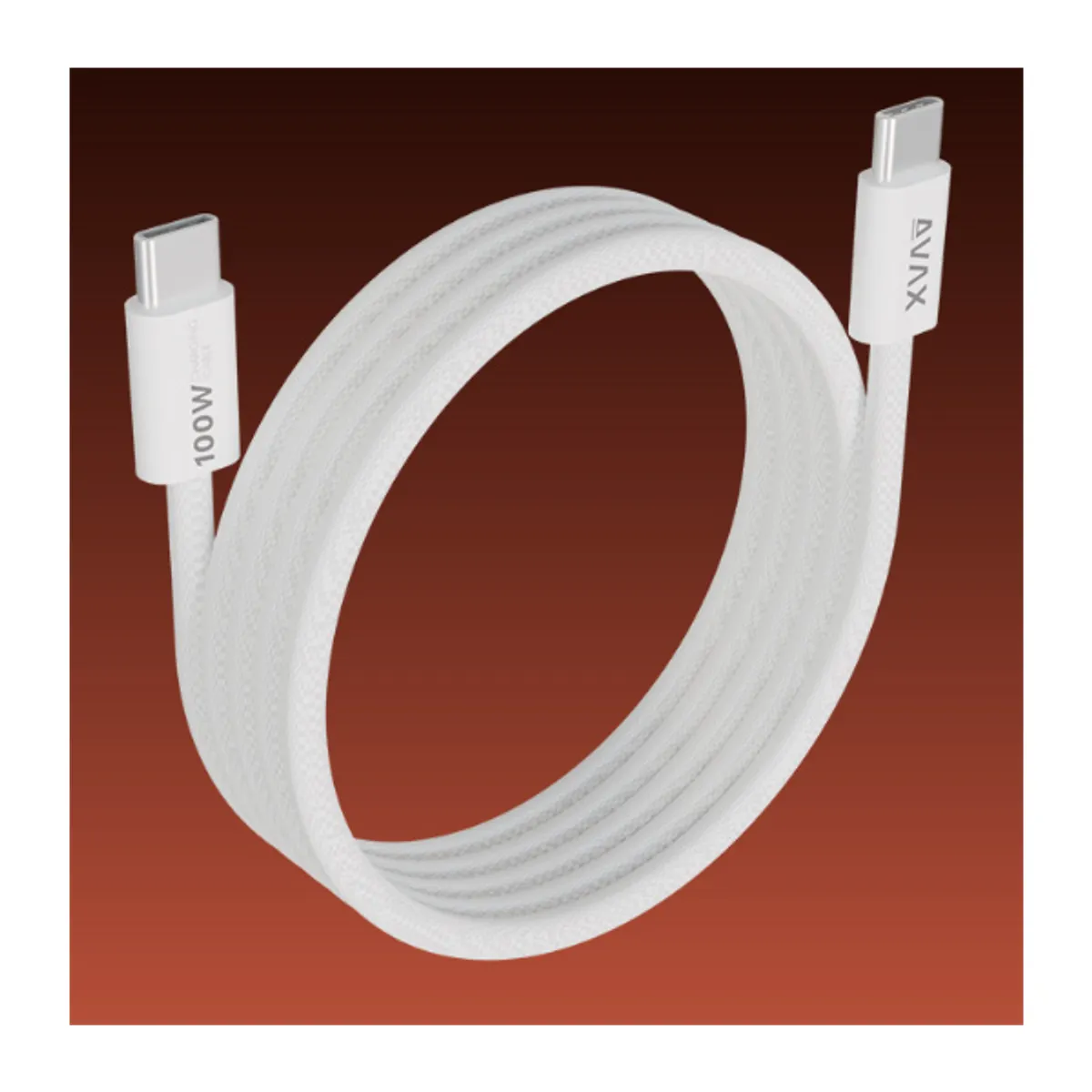 AVAX AVAX_CB610W USB-C kábel hosszúság 1m szín fehér vég1 USB-C vég2 USB-C #1