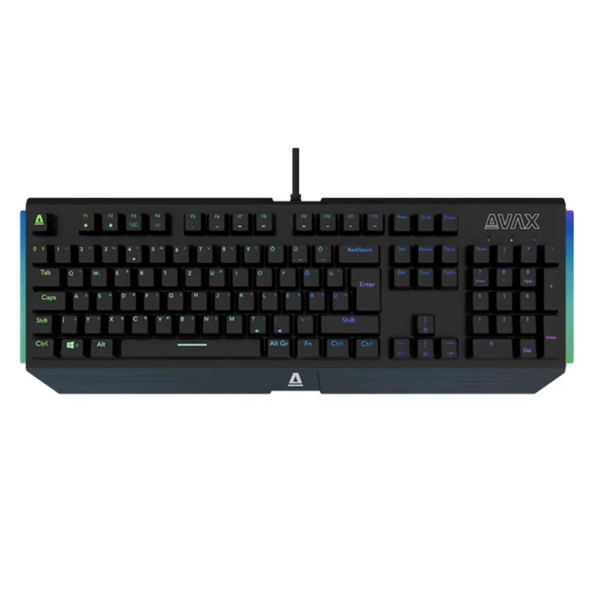AVAX AVAX_FS01R FS01R Alumíniumvázas mechanikus billentyűzet Outemu piros kapcsolók, 3-5 pin, hot-swappable, magyar kiosztás, RGB 8 szín #1