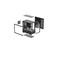 DEEPCOOL R-CG380-BKAGM3-G CG380 3F Micro-ATX üvegfalú fekete táp nélkül #3