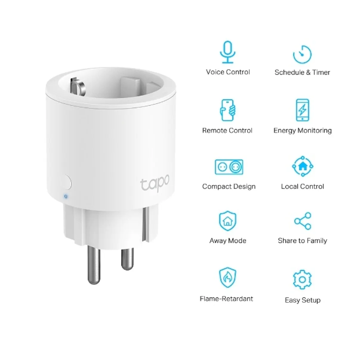 TP-LINK Tapo P115-1PACK P115 beltéri okos konnektor energiafigyeléssel 2.4 GHz Wi-Fi 16A 220-240V #2