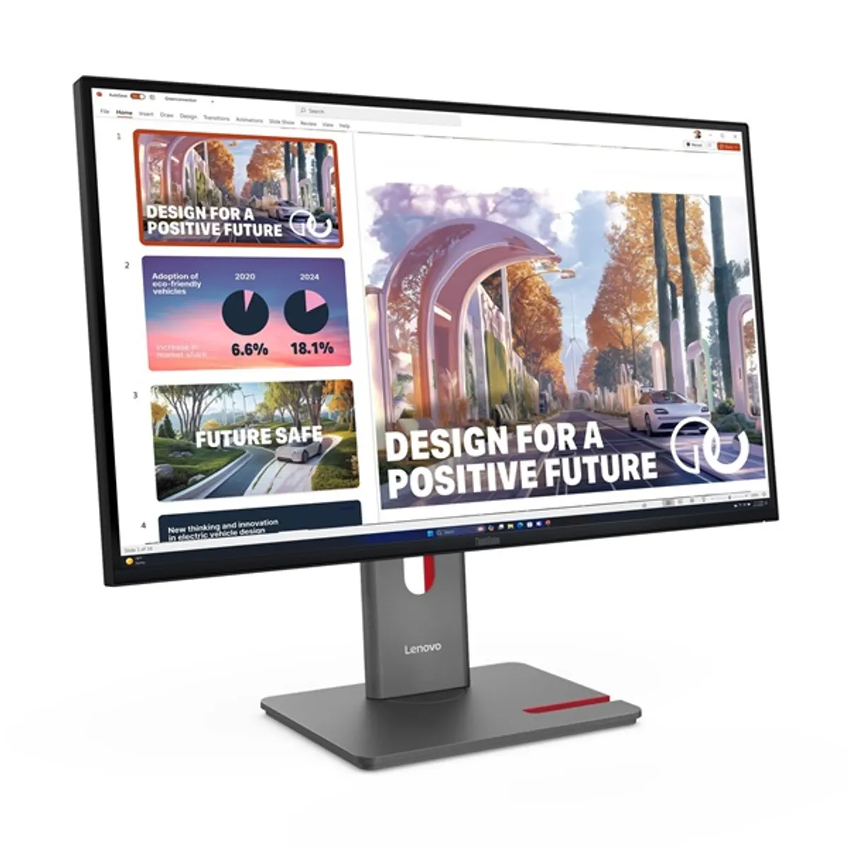 LENOVO-COM 64B3GAT2EU kijelző 27" IPS 2560x1440 120 Hz 4 ms 350 lumen 100x100 VESA állítható magasság dönthető pivot USB-C USB-A HDMI DP LAN #2