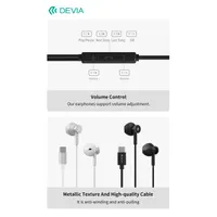 Devia ST108790 Smart Series M2 Metal In-Ear Type-C fekete sztereó fülhallgató #5