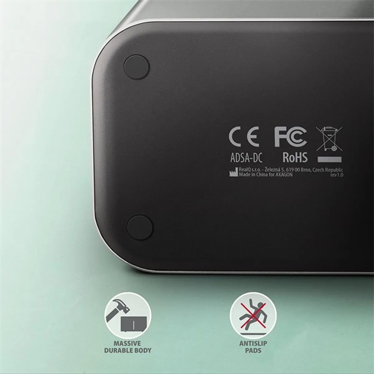 AXAGON ADSA-DC duál HDD és SSD dokkolóállomás USB-C 5Gbps, 2x SATA III 6Gbps, lemezklónozás #8