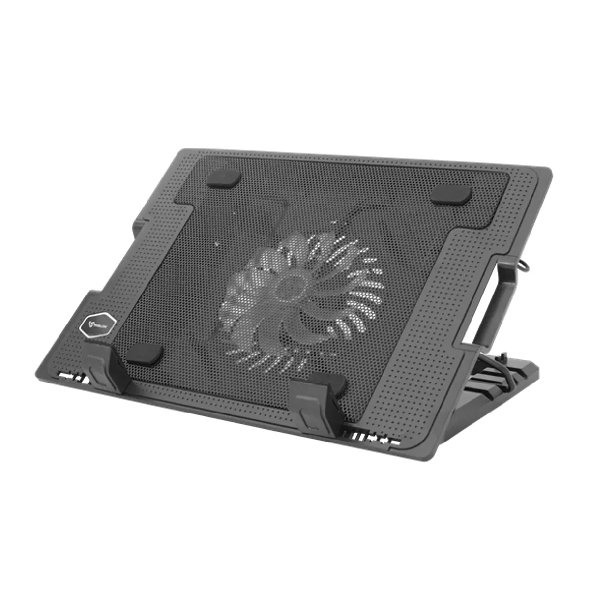 SBOX CP-12 Notebook hűtőpad 17.3" 130x130x15 mm fan 800-1200 RPM 53 CFM 15 dBA USB hub 2.0 2 USB portok fekete #2
