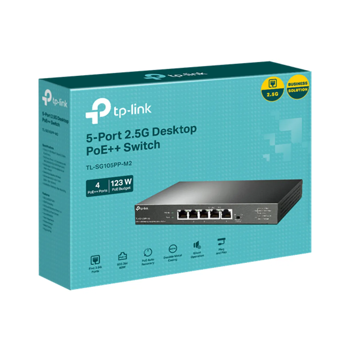 TP-LINK TL-SG105PP-M2 5-portos 2,5G asztali 4 PoE portok #2