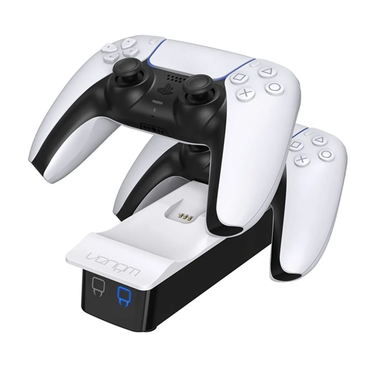 VENOM VS5001 PS5 fehér dupla töltőállomás 2 kontrollerhez 1m kábel hátsó USB #2