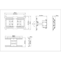 Multibrackets 7350073733354 Universal Flexarm Pro 125Kg Super Duty 55-110" dőlés -5° és +15° VESA 200x200-800x600 #7