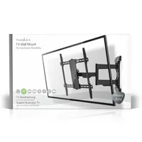 Nedis TVWM6570BK szabadon mozgatható TV-tartókonzol 43-90" 70 kg, dönthető 15°, forgatható 180°, faltól 70-800 mm, VESA 300x200 600x600 800x600 #6