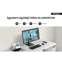 SMG MON LS32D800UAUXEN 32" UHD VA 16:9 HDR VESA 100x100 állítható dönthető forgatható pivot HDMI DP USB-C LAN fejhallgató kimenet #6