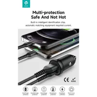 Devia ST112421 Smart Series Mini 30W PD USB-C QC3.0 USB-A fekete autós töltő #5