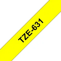 Brother TZE631 TZE631 laminált szalag 12 mm x 8 m Sárga alapon fekete