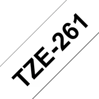 Brother TZE261 laminált szalag 36mm x 8m fehér alapon fekete