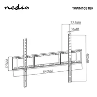 NEDIS TVWM1051BK rögzített fali TV-tartó 37-70" max 35 kg VESA 100x100-600x400 #4