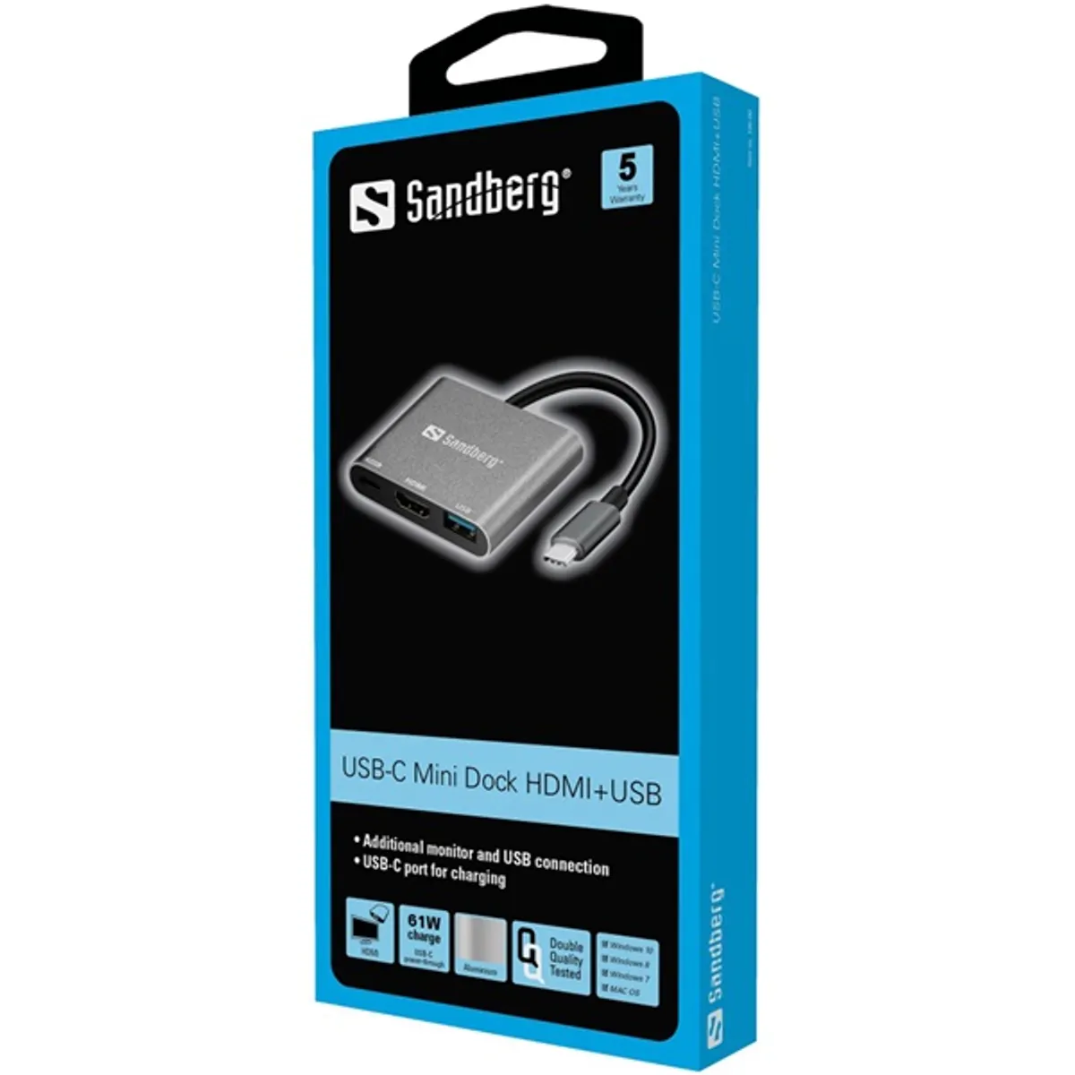 Sandberg 136-00 USB-C HDMI USB Mini dokkoló #2