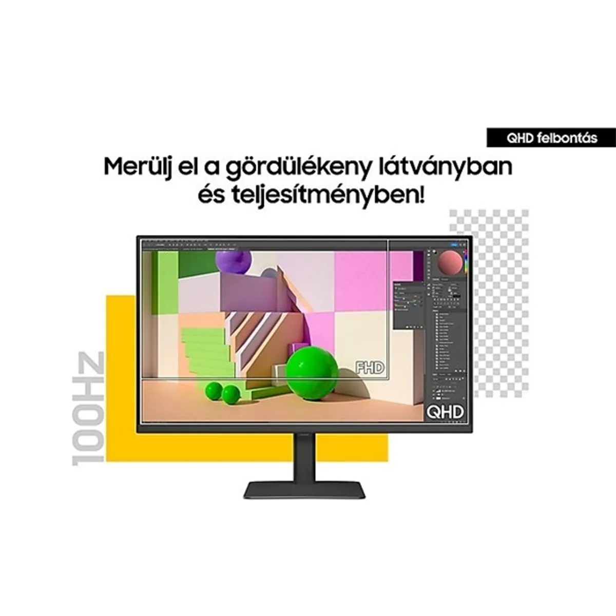 SMG MON LS32D600UAUXEN Samsung 32" IPS 100 Hz 5 ms HDR USB-C HDMI DP LAN fekete #6