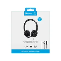 SANDBERG 126-54 3in1 irodai fejhallgató ENC csatlakozás miniJack USB-A USB-C inline vezérlés #4
