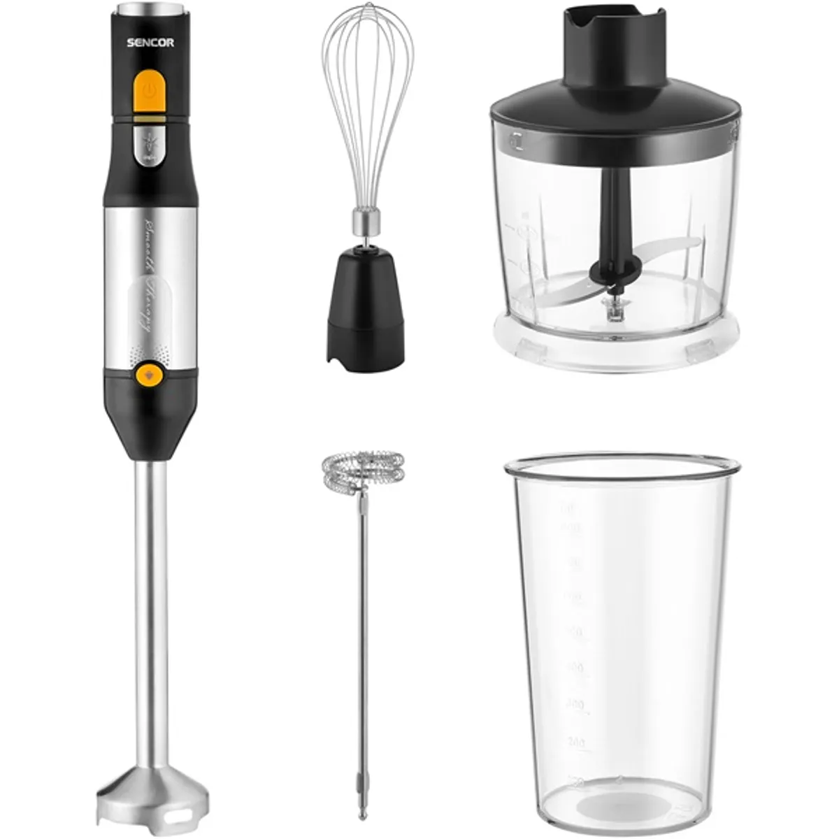 SENCOR SHB 6302BK 4 az 1-ben botmixer Titanium QuadBlade 1200 W, 20 fokozat, Fekete #2