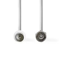 Nedis CSGL41800WT15 koax kábel F dugó 75 Ohm, dupla árnyékolás, 1.5m