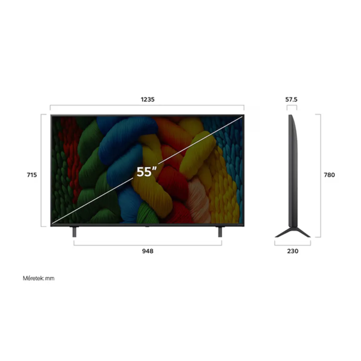 LG TV 55NANO80A3B.AEU Nano80 55" 3840x2160 60Hz Smart TV 3 HDMI VESA 300x300 #3